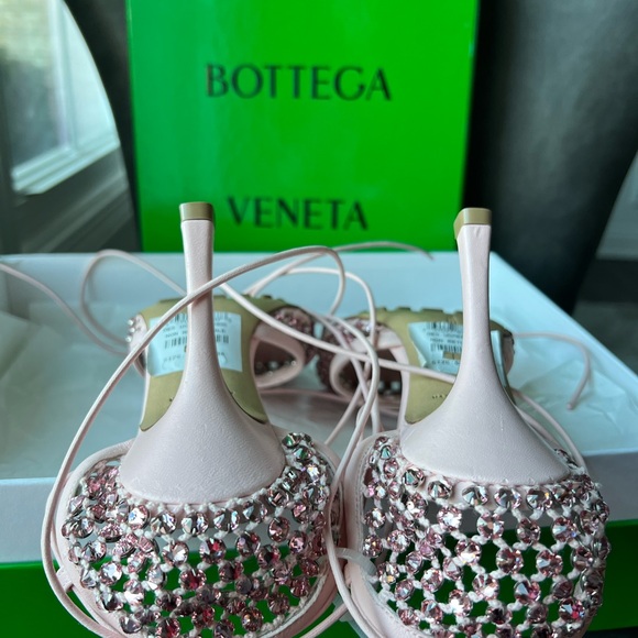 BOTTEGA VENETA Stretch Sandal Camellia Pink sz 38 1950$ - Picture 11 of 12
